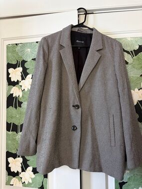 Madewell Houndstooth Blazer Jacket